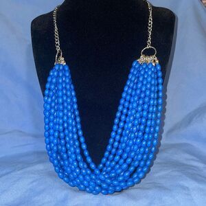 Blue multiple strand necklace